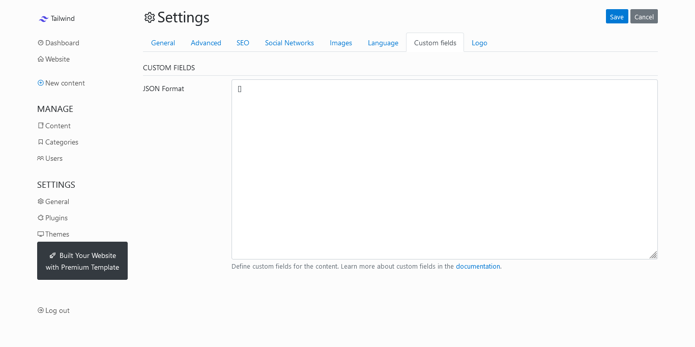 installation tailwind blog cms