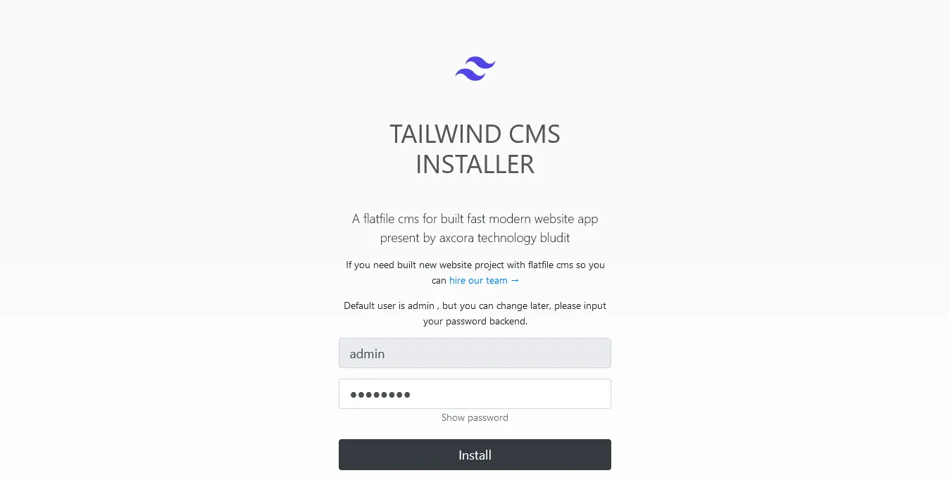 installation tailwind blog cms
