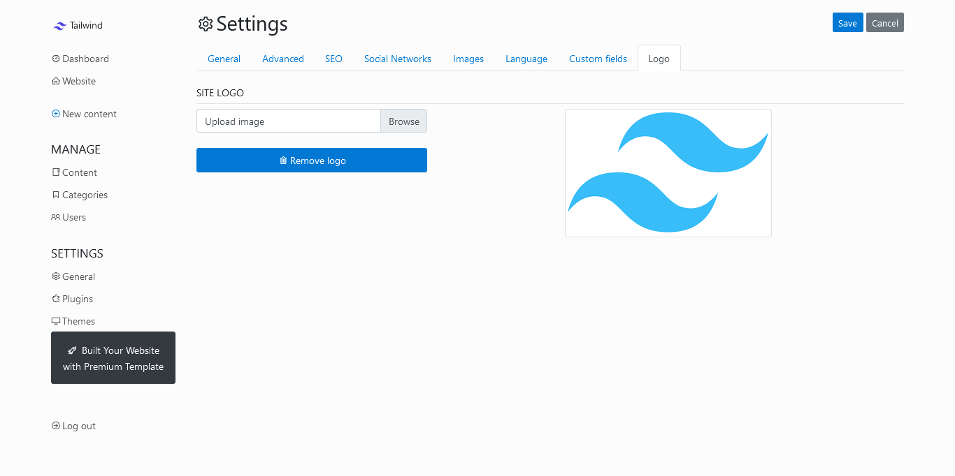 installation tailwind blog cms